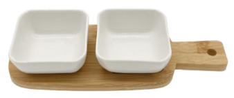 3-Piece Tapas Serving Set Square Bowls