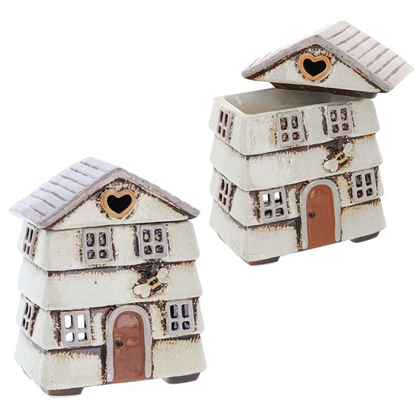 Village Pottery Beehive House Cream Oil Warmer