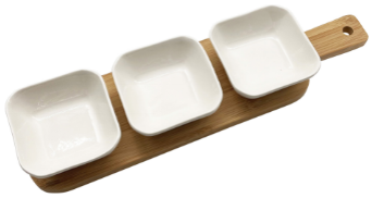 4-Piece Tapas Serving Set Square Bowls