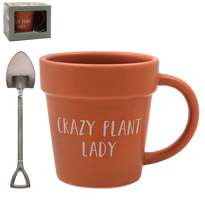 Crazy Plant lady Mug and Spoon boxed