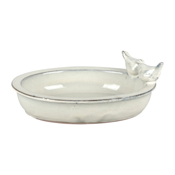 Ceramic Oval Bird Bath/Feeder in 3 Colours