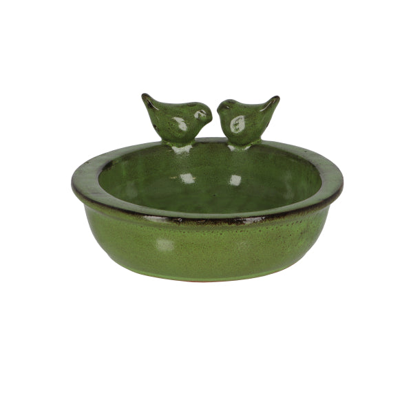 Ceramic Oval Bird Bath/Feeder in 3 Colours