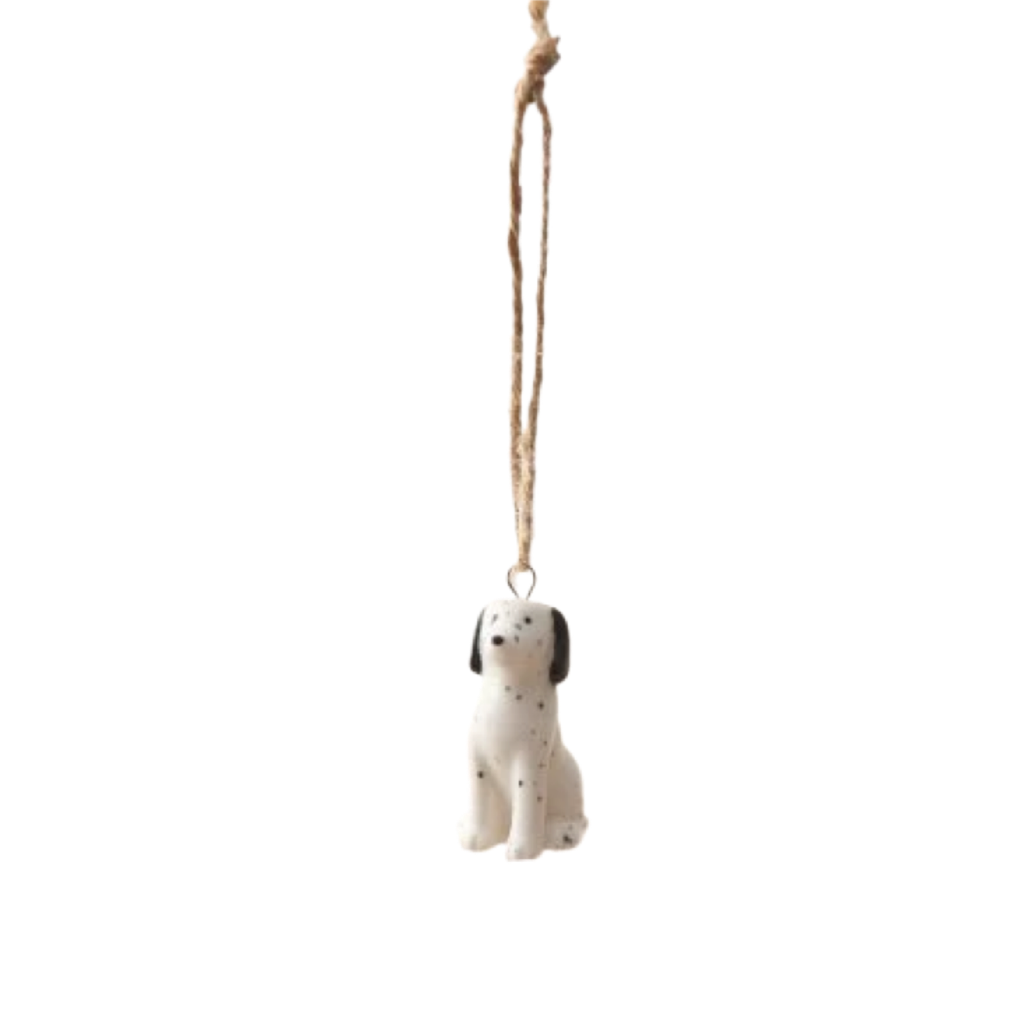 Speckled Porcelain Dog Hanger 4cm