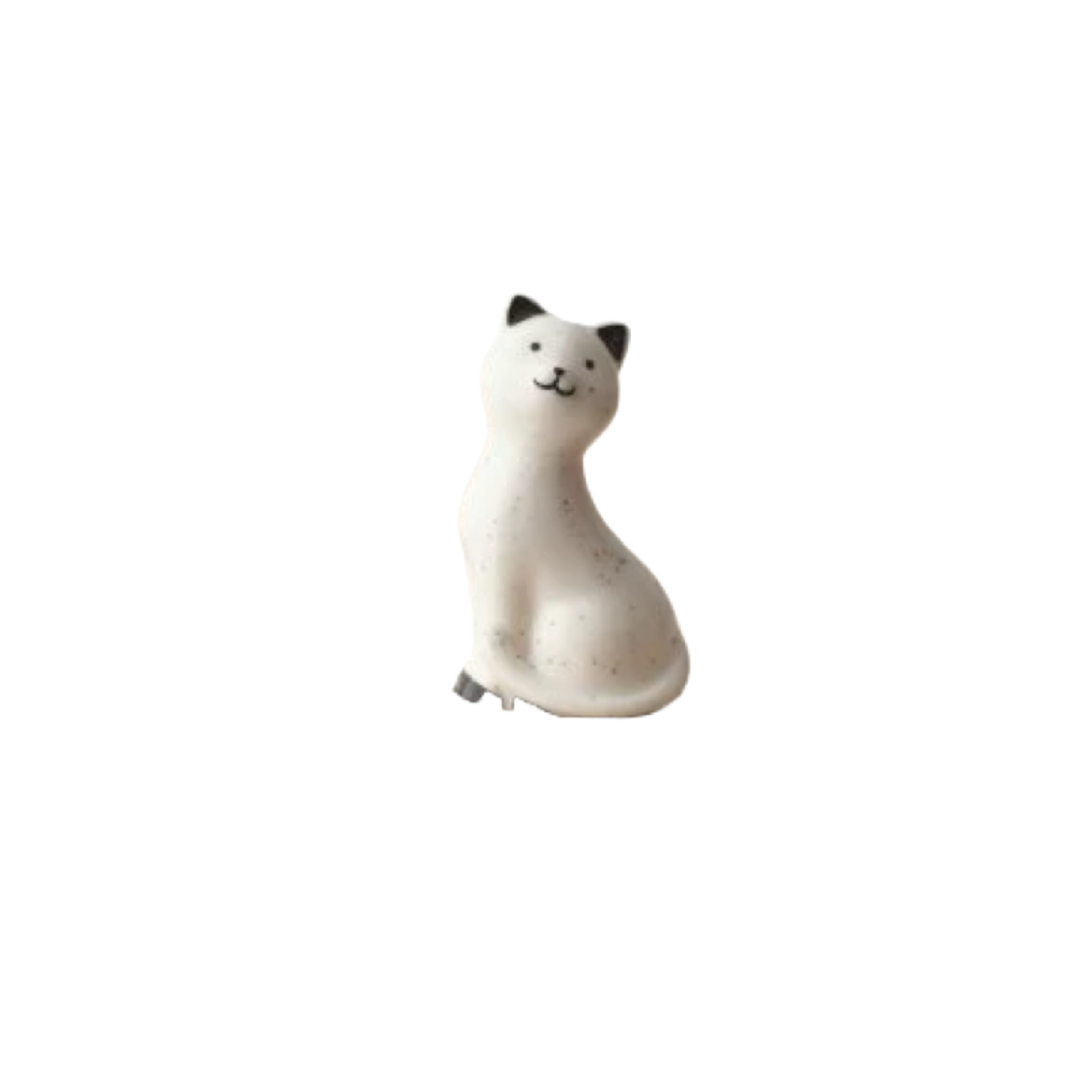 Speckled Porcelain Standing Cat 6cm