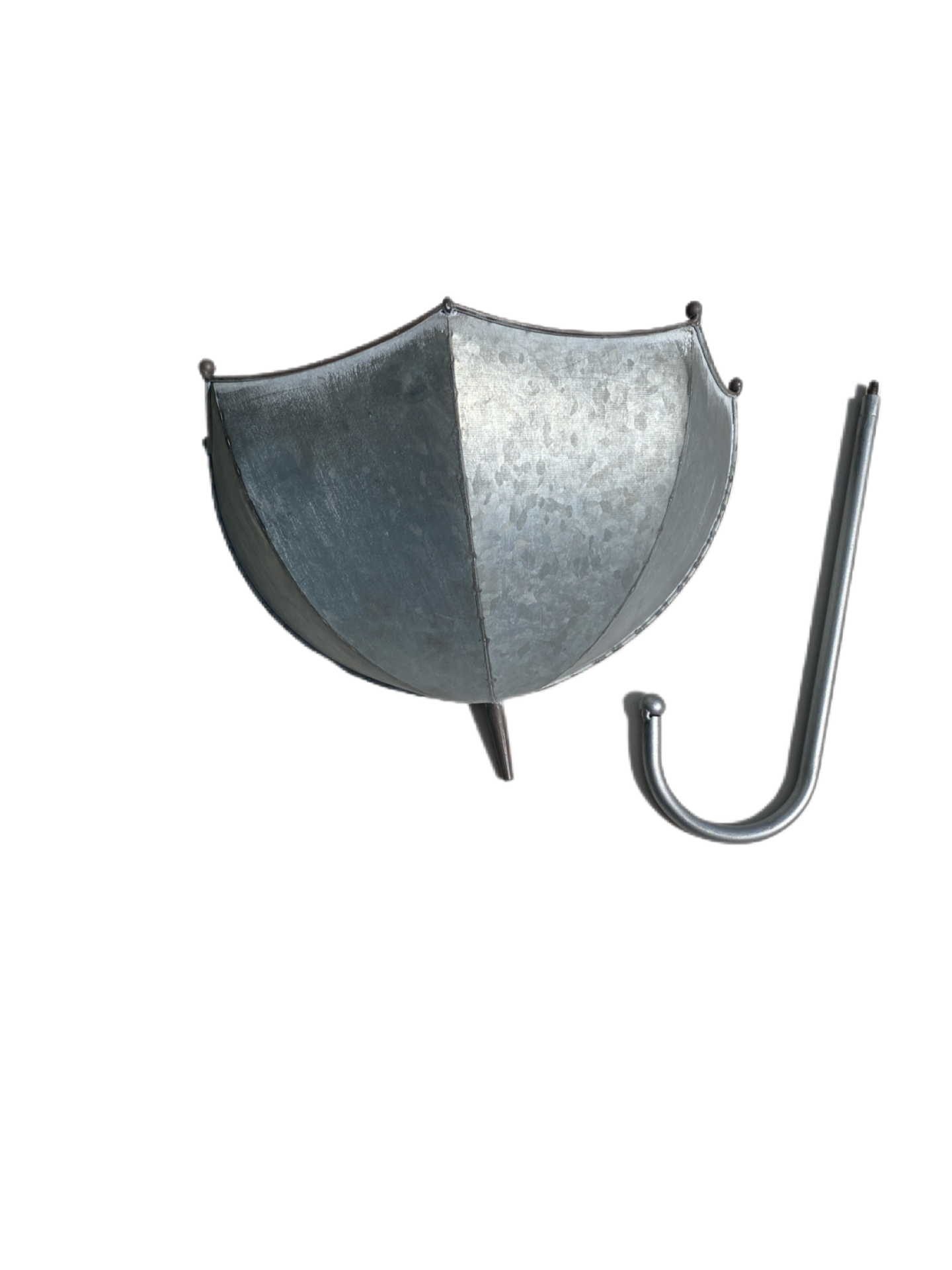Large Zinc Umbrella Planter