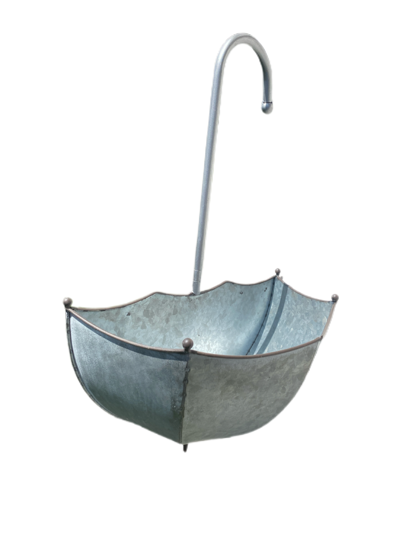 Large Zinc Umbrella Planter