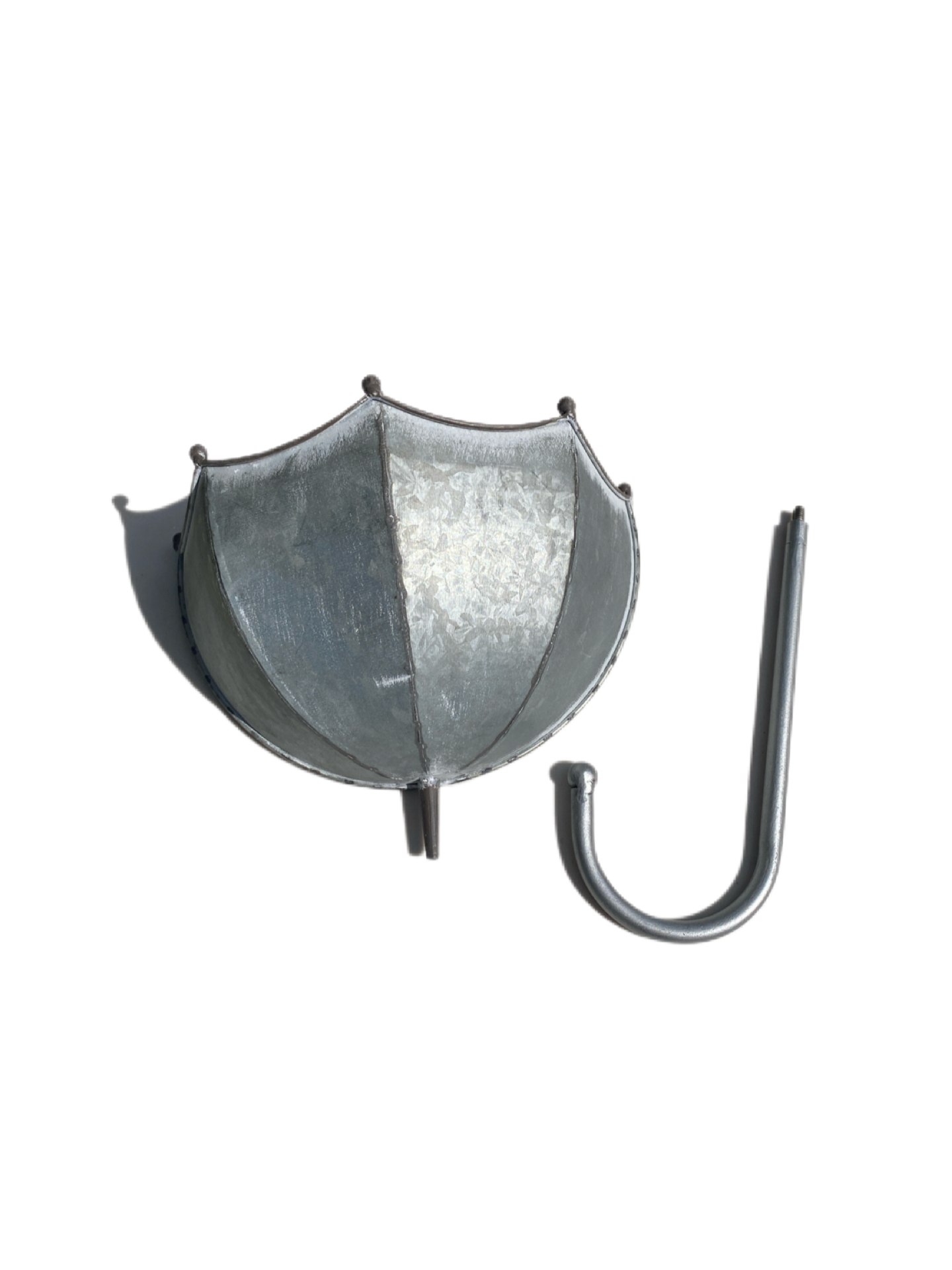 Small Zinc Umbrella Planter