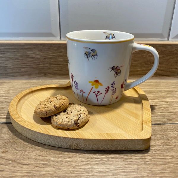 Bamboo Heart Serving Tray
