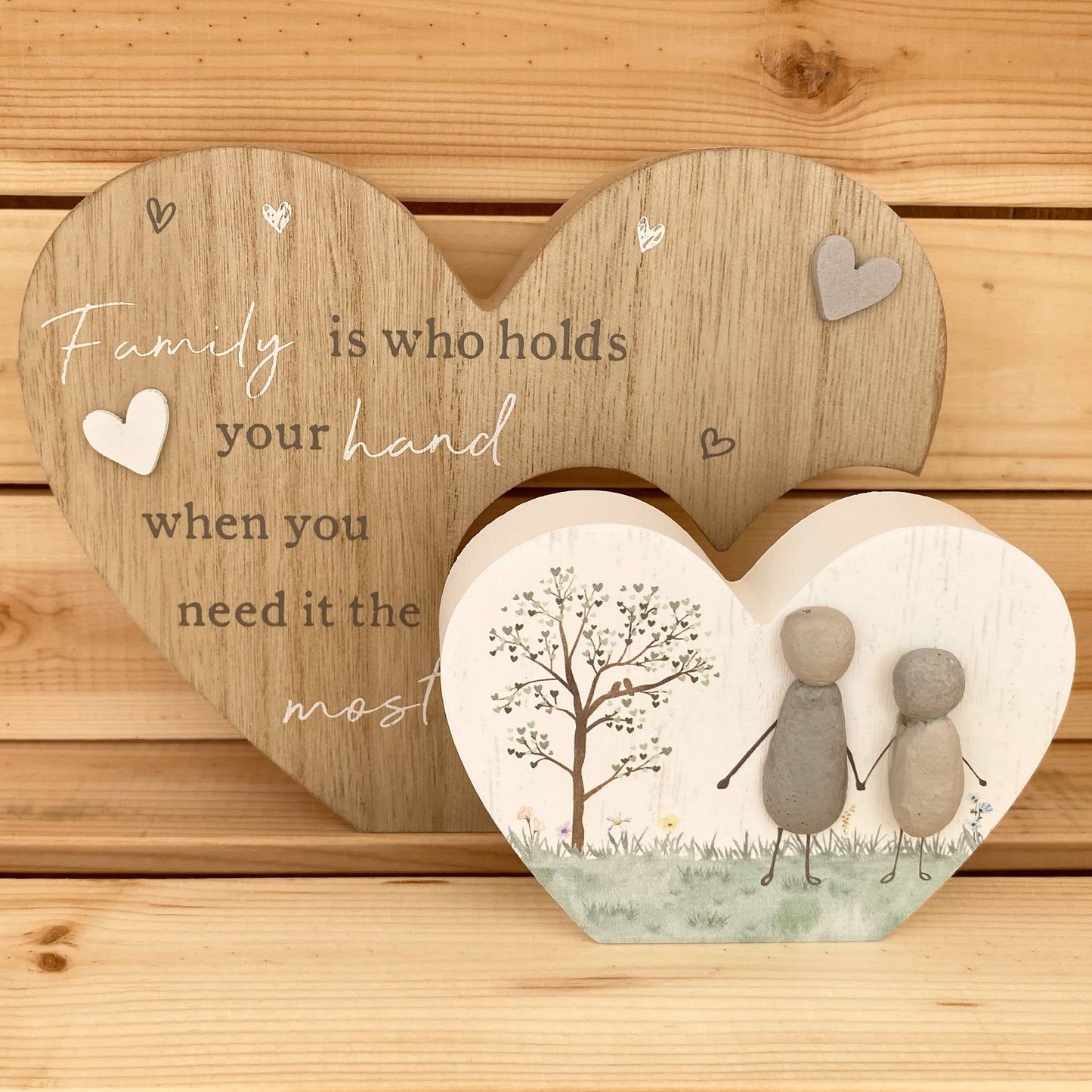 Family Pebble Art plaque