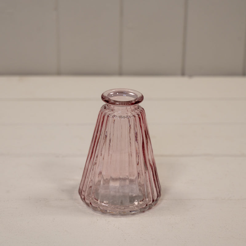 Lavender Ribbed Glass Bottle