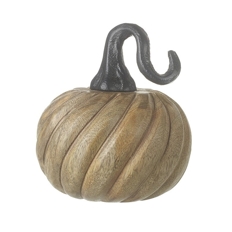 Twisted Wood Pumpkin 10cm