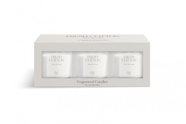 Gift set 3 small candles in Glass Jars