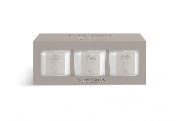 Gift set 3 small candles in Glass Jars