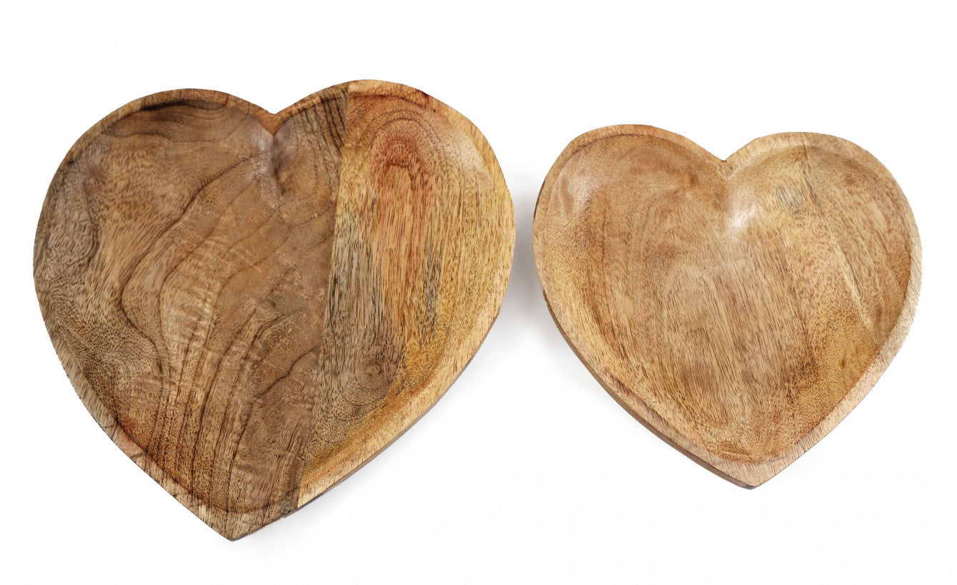 Mango Wood Heart Tray available in 2 sizes
