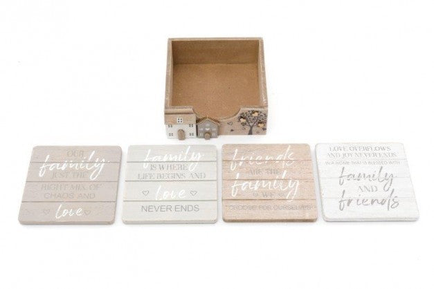 Set 4 Wooden Coasters