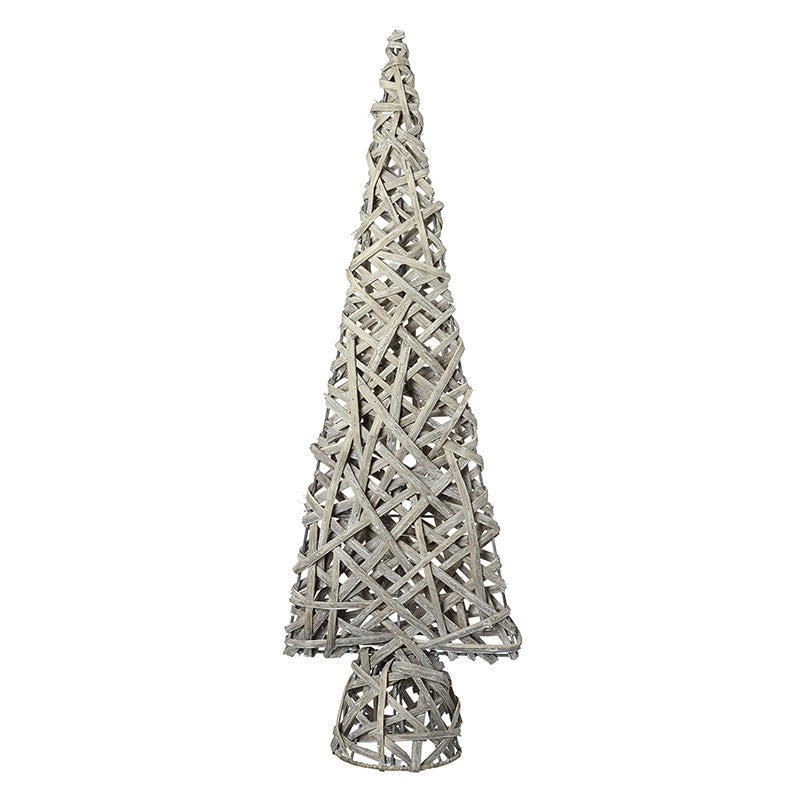 Grey Rattan basket Cone Tree in Small and Medium