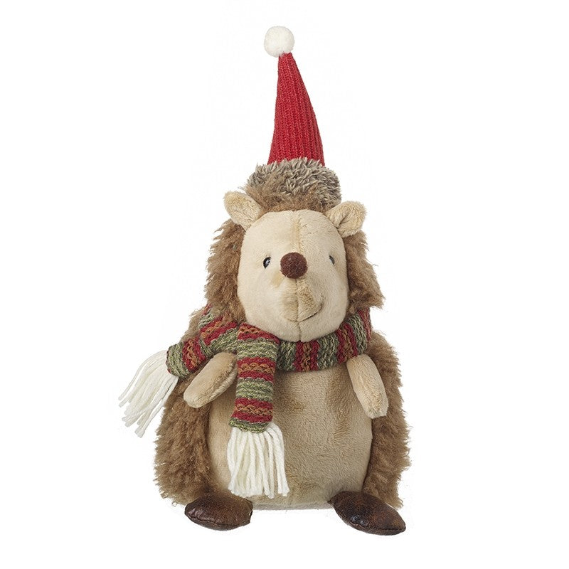 Hedgehog In Scarf & Hat 33cm