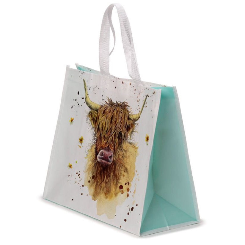Jan Pashley Highland Cow Reusable Shopping Bag