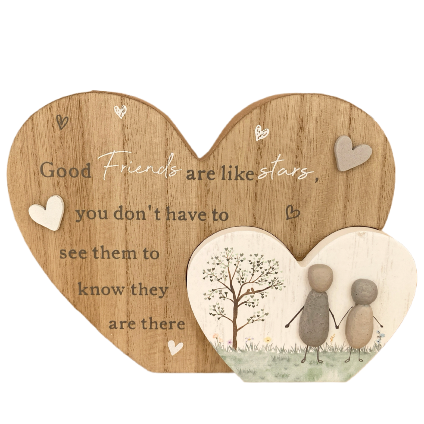 Friends Pebble Heart Plaque