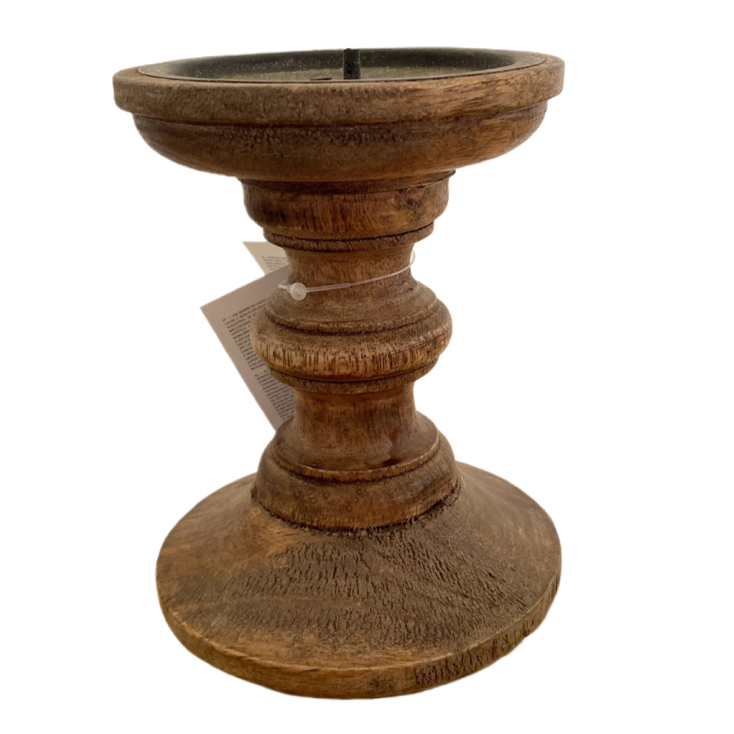Wooden Rustic Candlestick - Brown