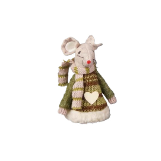 Green Fabric Mouse 8cm