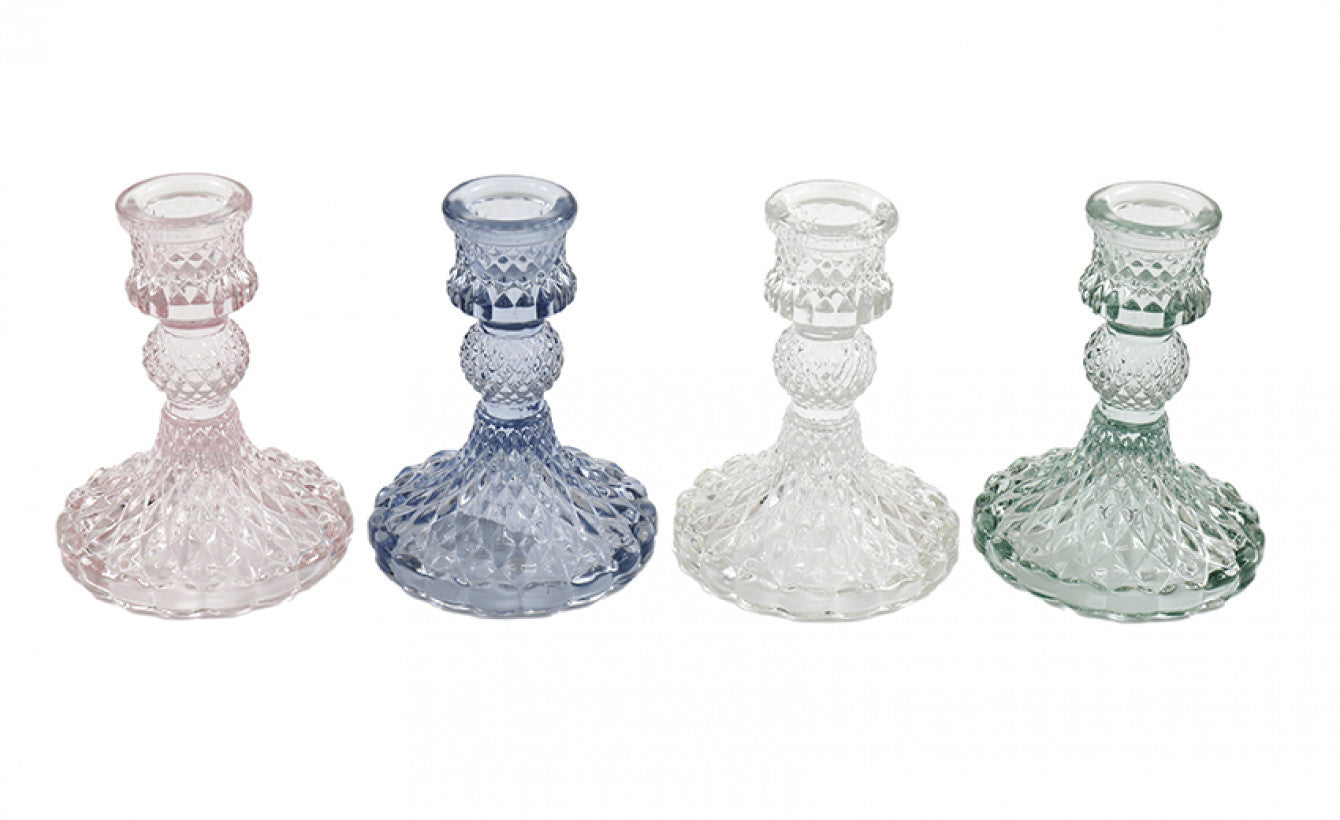 Jewel Dinner Candle Holder- 4 colours