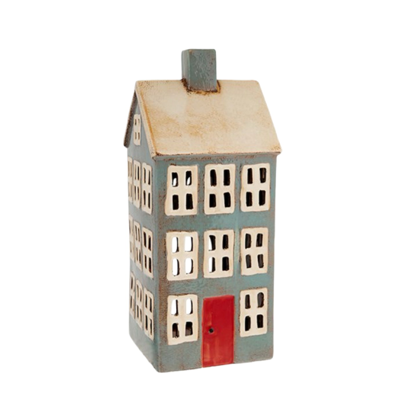 Village Pottery XLarge Grey House Tealight