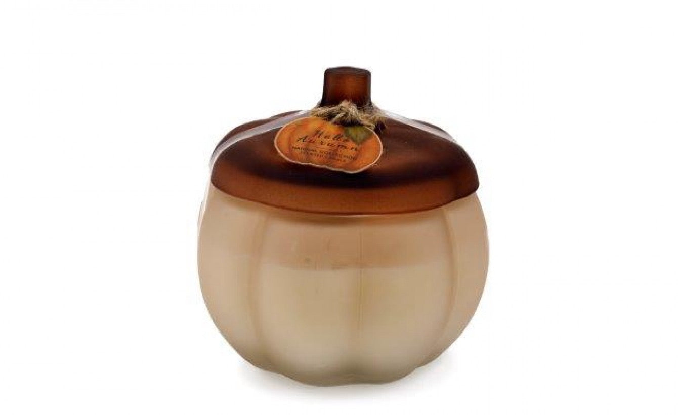 Autumn Pumpkin Glass Candle - Large