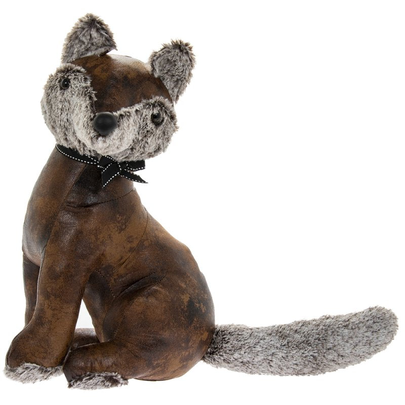 Faux Leather Fox Doorstop