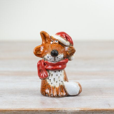FESTIVE FOX ORNAMENT, 8.5CM