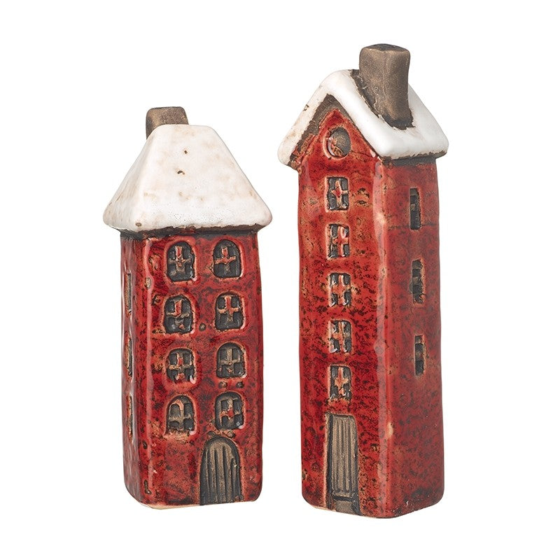 Stoneware Mini House Red
