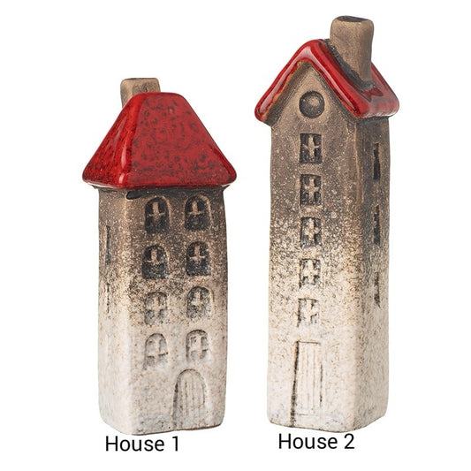 Stoneware Mini House Red Roof