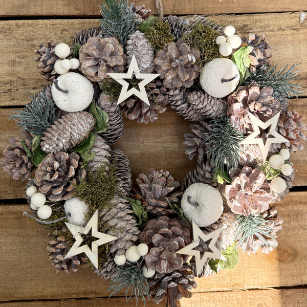 Rustic White Berry Wreath