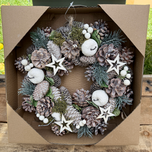 Rustic White Berry Wreath