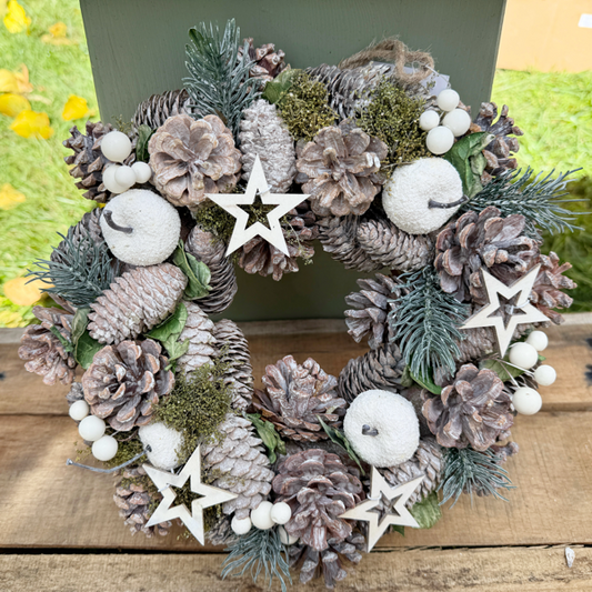Rustic White Berry Wreath