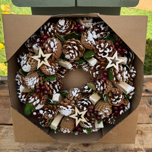 Rustic Red Berry Wreath