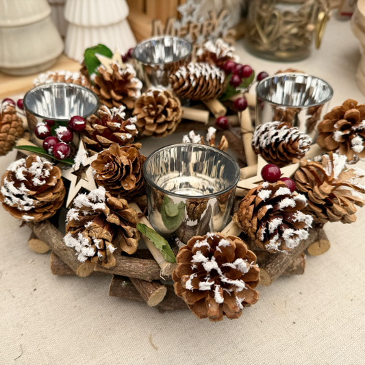 Rustic Red Berry Table Decoration