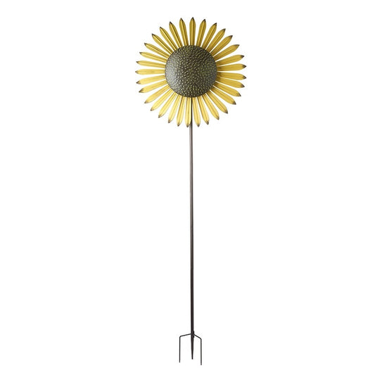 Small Metal Sunflower Windmill