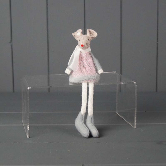 Sitting Pink Mouse