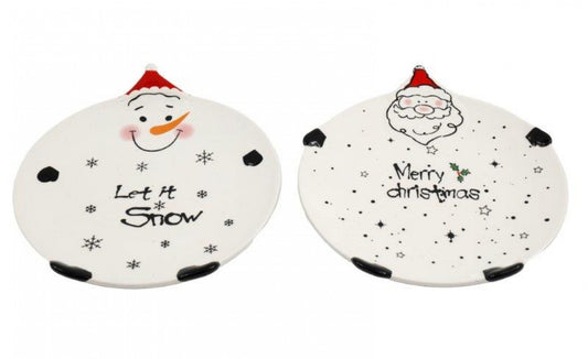 26cm Santa/Snowman Dish