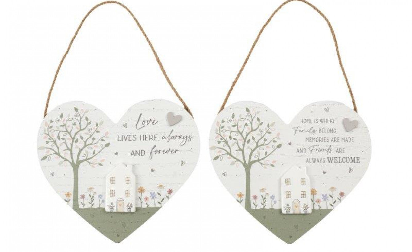 Heart Plaque with House in 2 Designs
