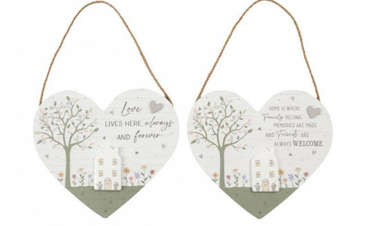 Heart Plaque with House in 2 Designs