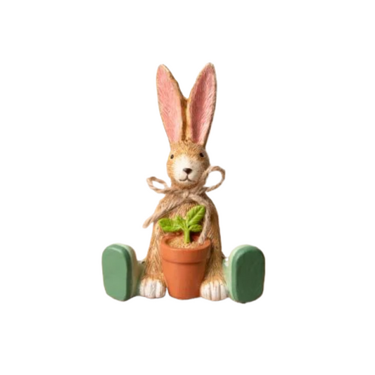Sitting Rabbit Plant Decoration