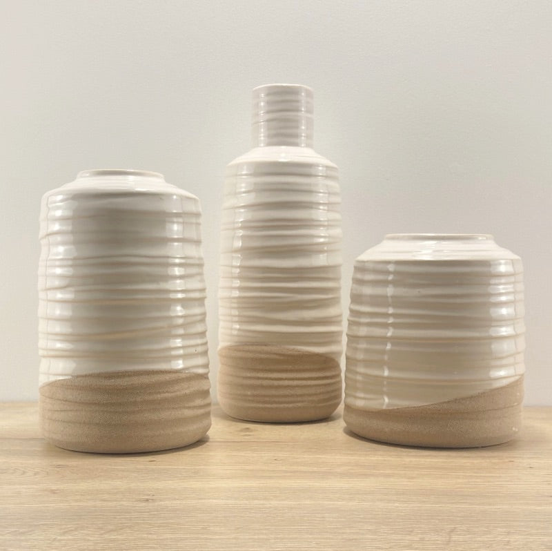 Vanilla Dip Tall Vase