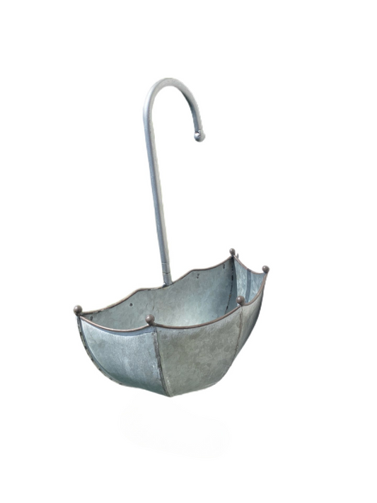 Small Zinc Umbrella Planter