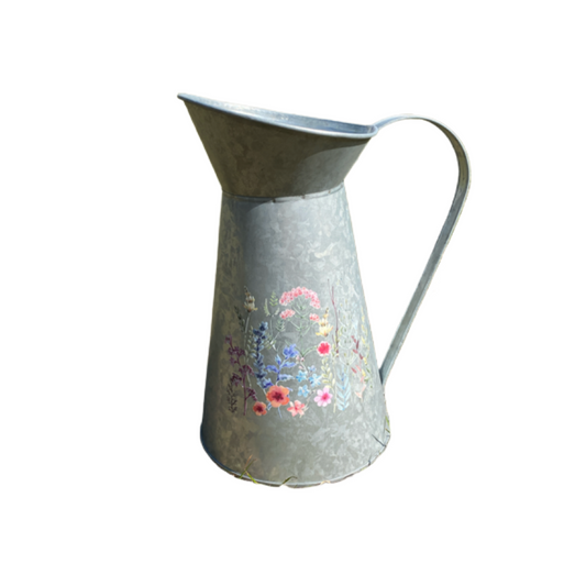 Zinc jug with Meadow Design