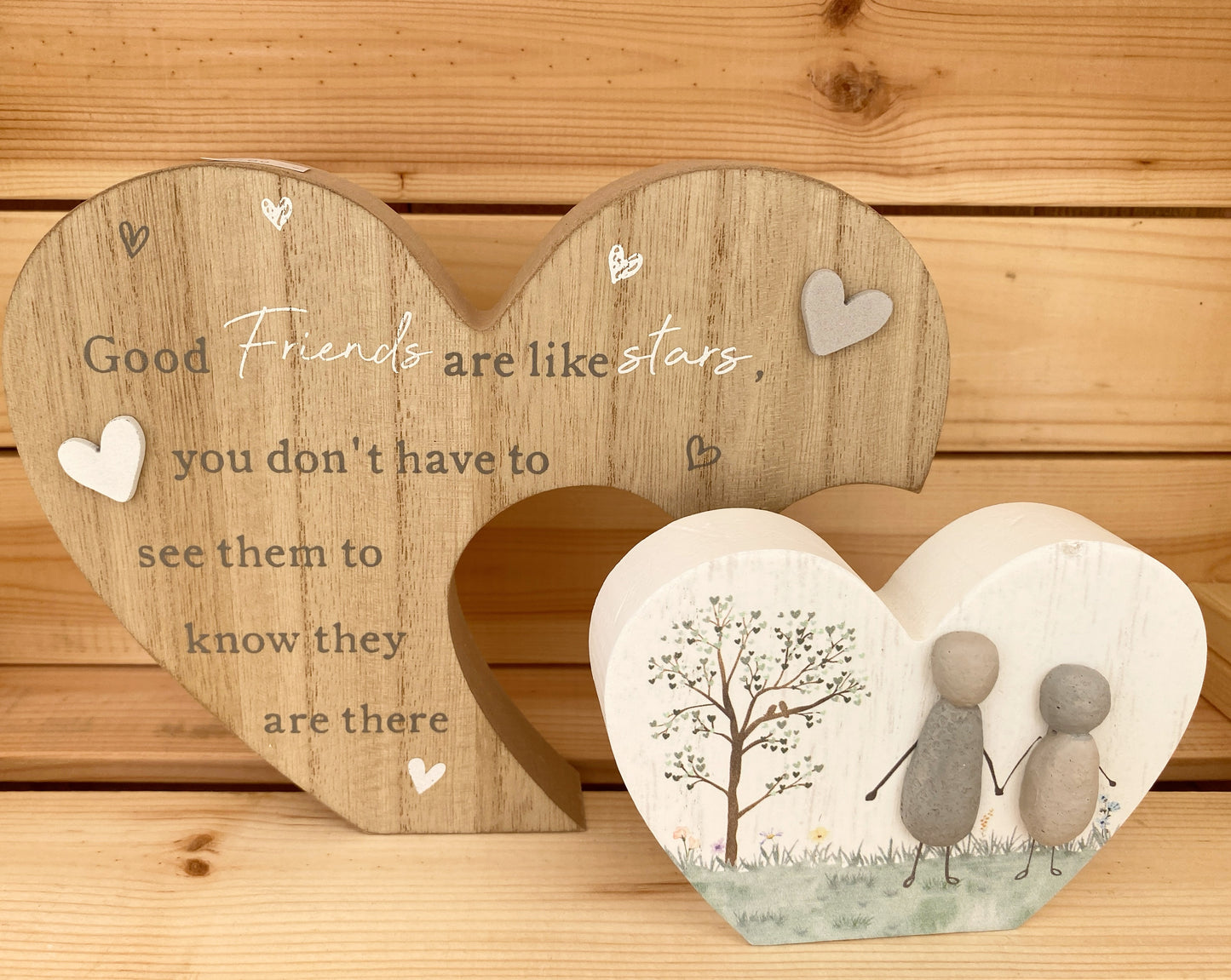 Friends Pebble Heart Plaque