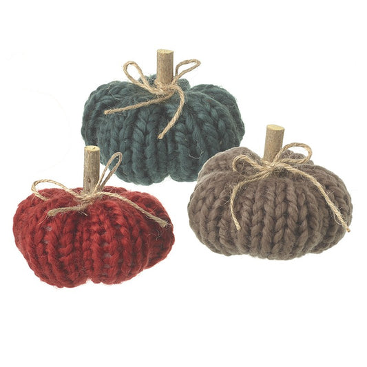 Wool Knitted Mini Pumpkins Available in 3 colours