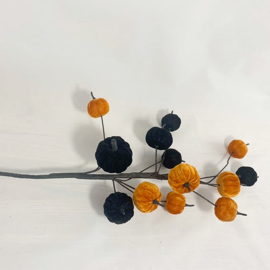 Tall Pumpkin twig in Black and Orange