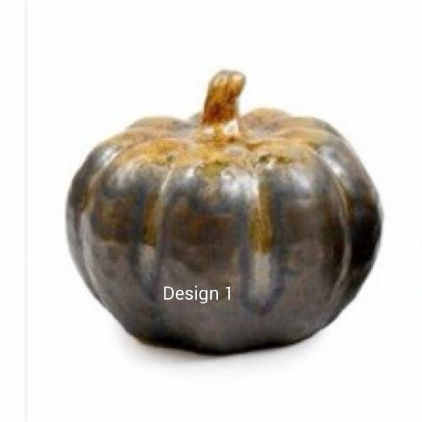 Stoneware pumpkin Ornament in 3 Designs